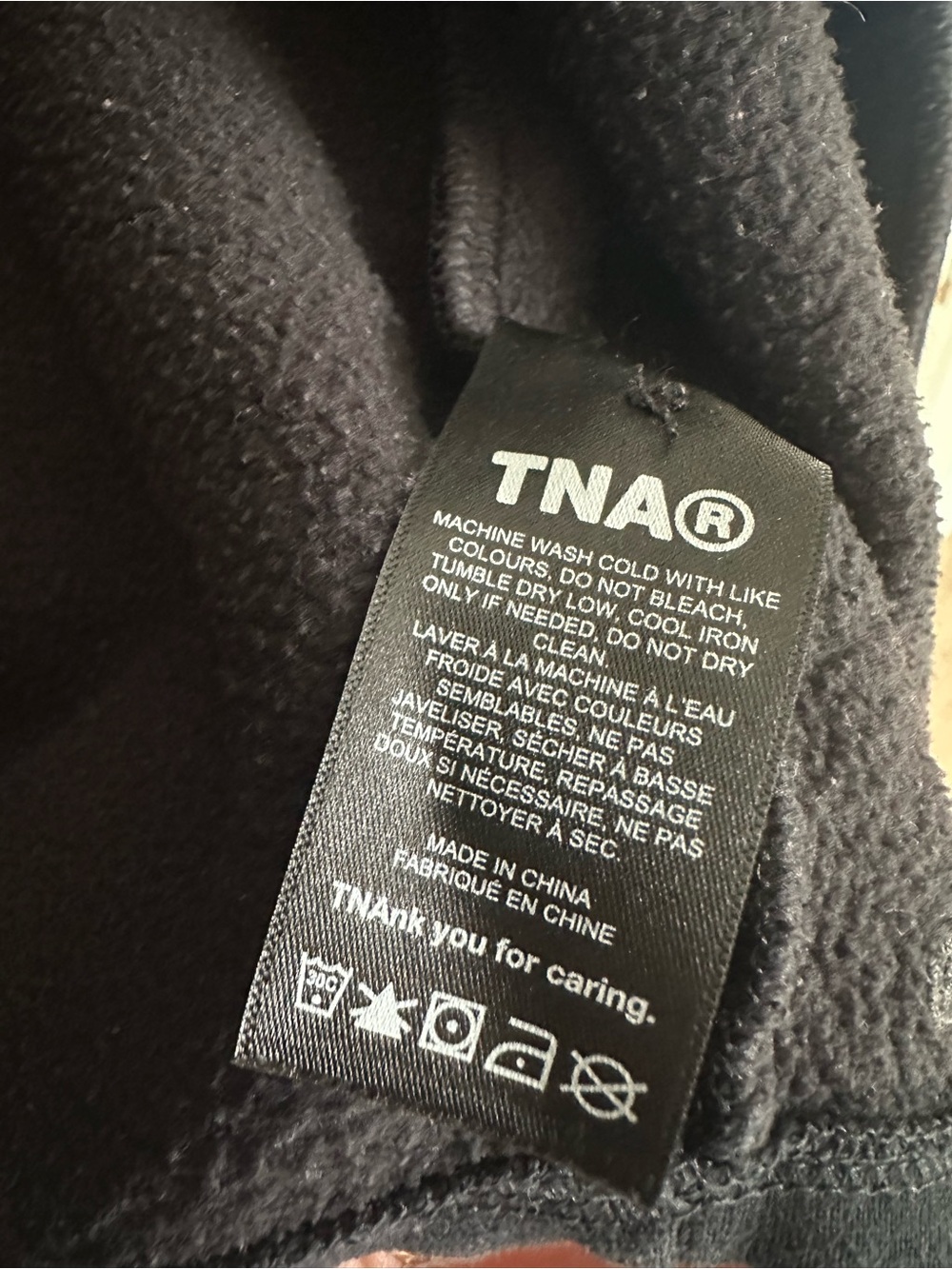 TNA Black Fleece Button-Up Jacket - Picture 5 of 5